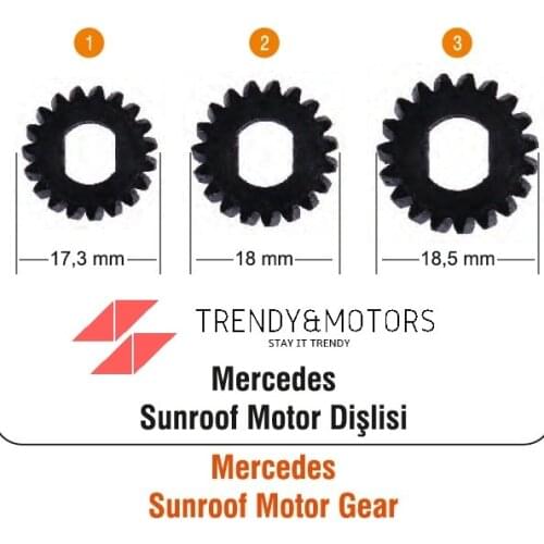 Mercedes Sunroof Motor Gear Set 3 PCs Spare parts