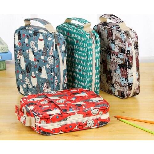 Cool 100 120 132 144 150 Colored Pencil Universal Pencil Bag Oxford Cloth Pencil Case Storage Art Sketch Bag Estuche Escolar CC