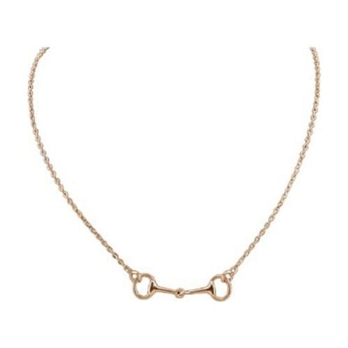 Fashion European plain silver jewelry 925 sterling silver horse Snaffle Bit Necklace