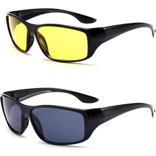Men Night Vision Fashion Fishing Camping Hiking Night Driving Enhanced Light Anti-glare Glasses Polarized Clip On Sunglasses