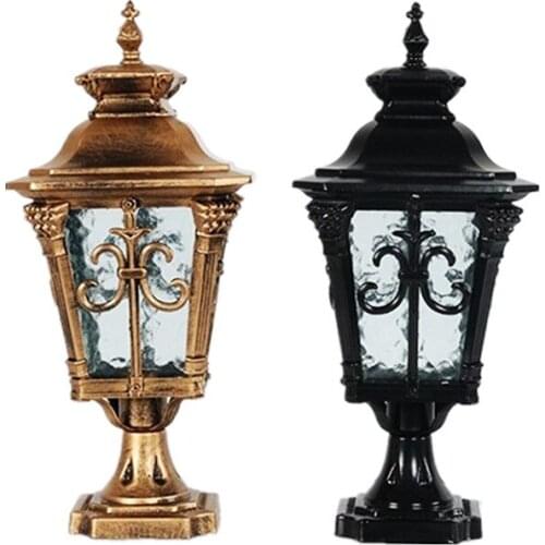 Simple Chinese Style Column Head Lamp Led Solar Gatepost Garden Lamp Waterproof Super Bright Villa Wall Home Gate Lamp