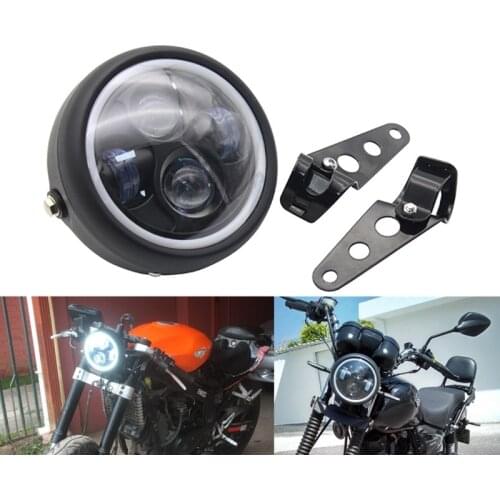 6.5 inch LED Motorcycle Headlight HiLo head light lamp Bulb DRL for Sportster Cafe Racer Bobber
