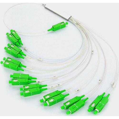 Single Mode 900μm 1x16 Mini Module 0.9mm SC/APC Optical Coupler Simplex Steel Pipe Fiber Optical PLC Splitter 5/10/20Pcs Lot