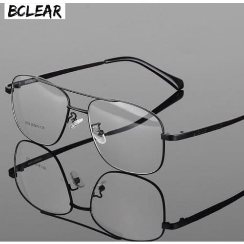 BCLEAR Alloy Full Rim High Quality Eyeglasses Frame for Men and Women Optical Eyewear Frame Spectacles Black Gray Gold Silver
