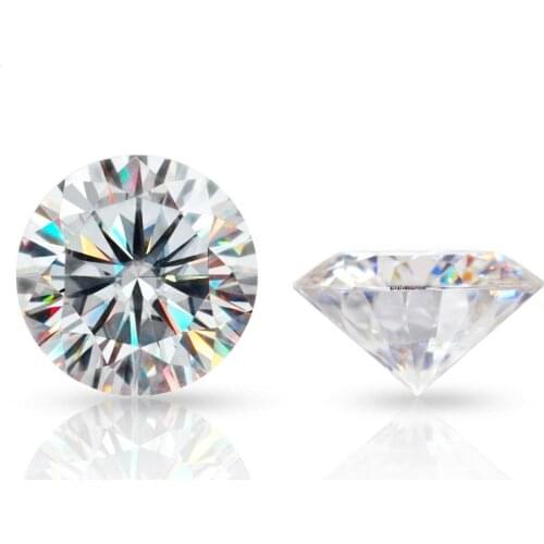 Wholesale Size 4.0~12mm White D Color Ten Hearts Ten Arrows Cutting Moissanite VVS With Certificate