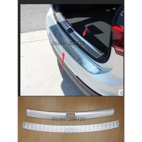 Stainless steel Car Rear Guard Bumper Protector Trim Cover car for 2016 2017 2018 for Volkswagen Tiguan mk2