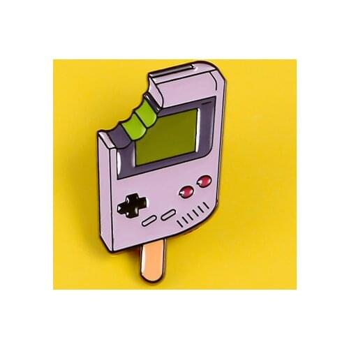 Purple ice cream game machine bite off a key delicious childrens toys fashion badge game souvenir lapel pin jewelry brooch gift