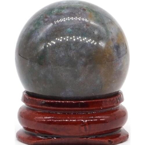 Natural India Agate Stone Ball Mineral Quartz Sphere Hand Massage Crystal Ball Healing Feng Shui Home Decor Accessory 30mm