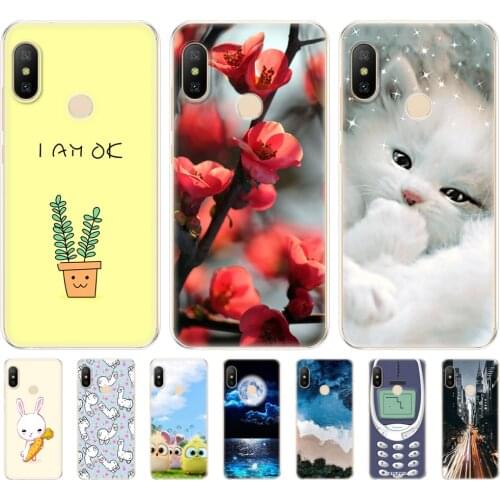 Silicon Case For Xiaomi Mi A2 Case Cover for Xiaomi Mi A2 Lite Case Soft TPU Pattern phone Case on Xiaomi MiA2 lite Redmi 6 Pro