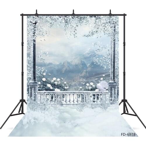 Snowy Winter Fantasy Photo Backdrops Vinyl Cloth Photophone Backgrounds for Children Baby Portrait Photocall Photography Props