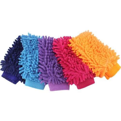 Car Styling 15*22cm Car Cleaning Car wash gloves for Skoda Octavia Fabia Rapid Superb Yeti Roomster