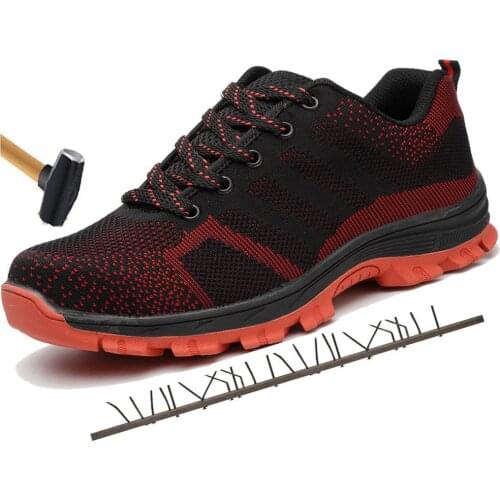 Outdoor men steel Toe Cap work safety shoes women Breathable Anti-slip Wear-resistant Punctureproof Sole Construction Boots