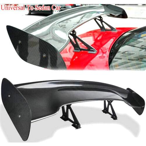 Universal carbon fiber GT rear wing lip auto trunk spoilers car rear spoiler for BMW BENZ AUDI Ford Toyota etc notchback sedan