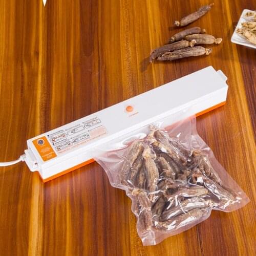 Fast Free shipping 220V Automatic Electric Food Vacuum Sealer Portable 100W Household Vacuum Packing Machine with bags