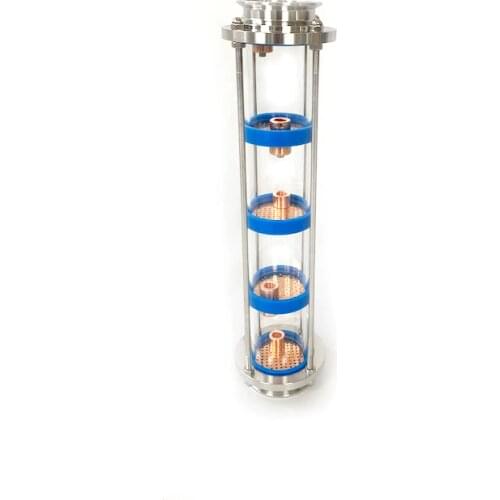 Clamp 3" 76mm (OD91mm) 5 pieces Red Copper perforated bubble plates. Column for distillation