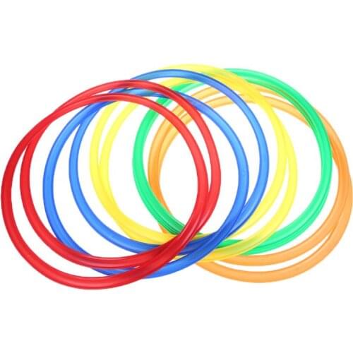 10 Pcs Hopscotch Ring Game Toys for Kids PE Teaching Aid Sport Toy Sensory Integration Training Play Set for Preschool Children