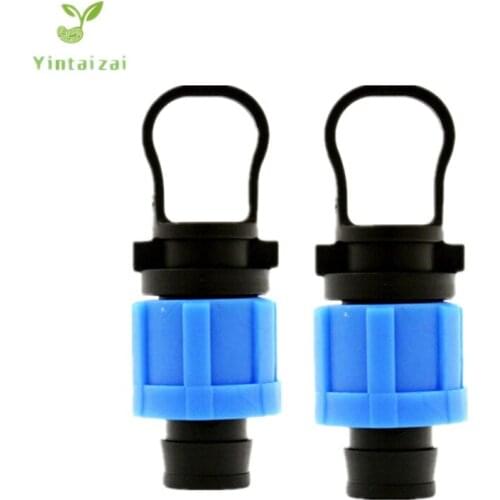 100pcs 5/8" Tape Swivel End Plug with Loop for Anchoring Drip Tape Fittings Greenhouse Watering Micro Irrigation Drip Fittings