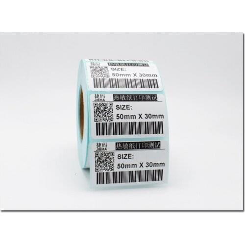 12 rolls POS thermal label paper size 50x30mm use for Thermal printer Thermal Labels blank stickers (total 9600 labels)