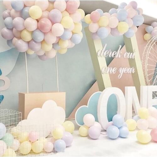 20pcs 5/10 inch Macaron Latex Air Balloons Candy Color Inflatable Balls Baby Shower Girl Birthday Birthday Wedding Party Decor