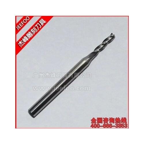 3.175*2.0*10mm Three Flutes Cutter, Engraving Tools, Carbide End Millinging Tools CNC for Carving Acrylic, PVC, MDF