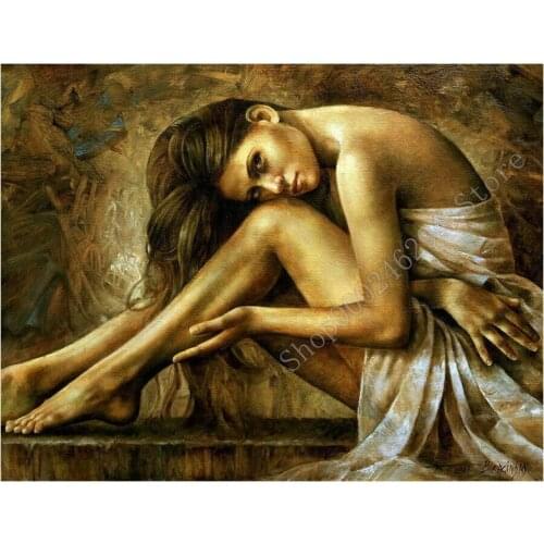 5d Diamond Painting Full SquareRound gold beauty Girl 5D DIY Diamond Embroidery sexy woman bedroom Decorations Home sale FF2879