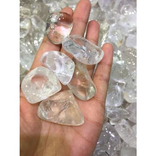 6pcs Natural Clear Quartz Crystal Gemstone Meditation Healing Chakra Polished Rock Crystal Gemstone Jewelry Making Wedding Decor