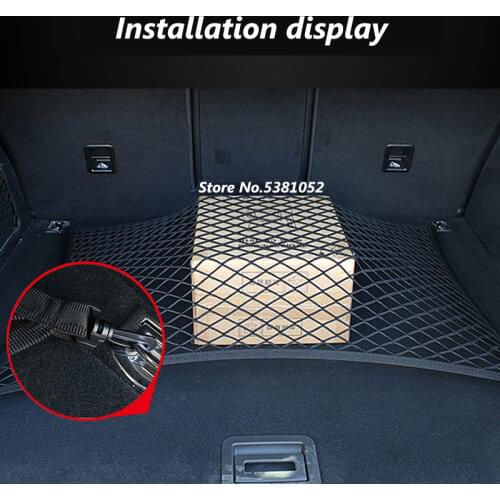 Car Accessories Car Trunk Storage Mesh Elastic Mesh Net Bag Luggage Rear Cargo Organizer Decoration