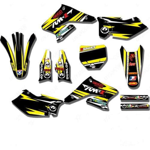 Free Customized Motorcycle TEAM GRAPHICS BACKGROUNDS DECALS STICKERS For SUZUKI RMZ250 RMZ-250 2004 2005 RM250Z RM-250Z 250RMZ