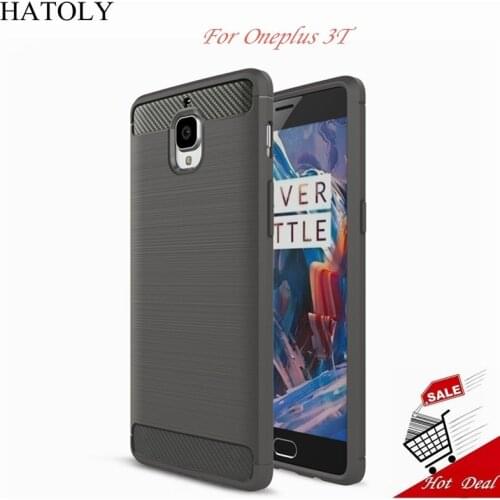 For Cover Oneplus 3T Case Shockproof Carbon Fiber Back Cover For Oneplus 3T Soft TPU Silicone Phone Bumper Case For Oneplus 3T