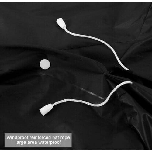 Black EVA Raincoat Waterproof Outdoor Jacket Long Hooded Poncho for Women Men