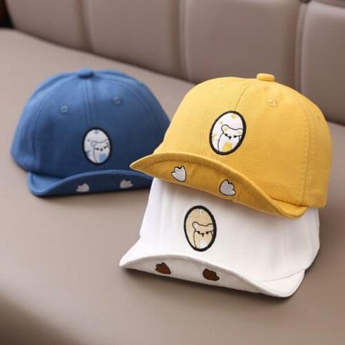 Cuffed Baby Hat Super Cute Cartoon Baseball Caps Infants' Sunshade Cotton Hat for Baby Boy and Girl Bucket Hats for Newborn Baby