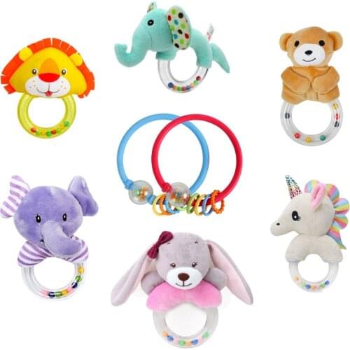 Baby Rattles Beanbag Baby Toys for Newborns 0-12 Months Hand Bell Animal Ringing Education Toy Parent- Child Toys