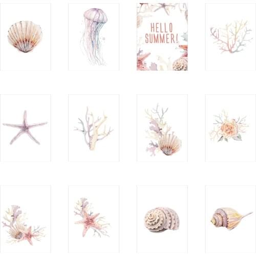 Watercolor Starfish Marine Canvas Painting Living Room Childrens Baby Girl Nursery Wall Art Boy Bedroom Decor Pictures Poster