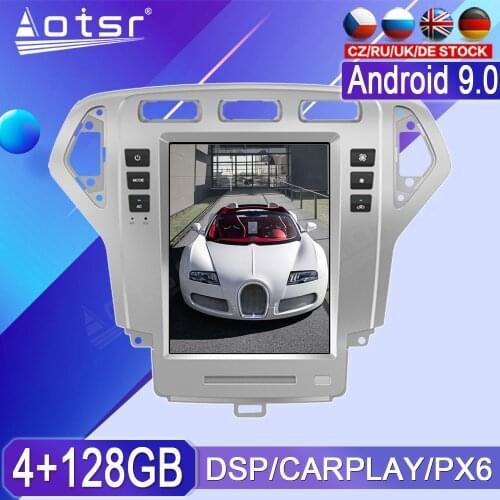 For Ford Mondeo Fusion MK4 Android Radio tape recorder 2007 - 2010 Car Multimedia Player Stereo PX6 head unit Tesla Navi No 2din