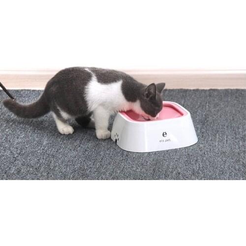 Pet cat bowl 1L bowl drinker without wet mouth splashing water cat bowl without sprinkling water dispenser portable bowl