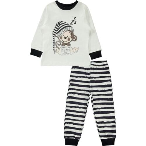Male Child Sleepwear Set to Age Navy Blue