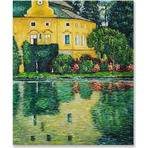 5D DIY Diamond Painting Kit Crystal Schloss Kammer on the Attersee IV Embroidery Cross Stitch Mosaic Rhinestone Arts Home Decor