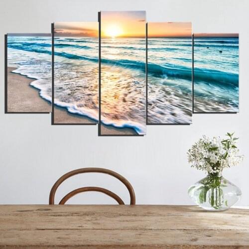 5 PCS Multi-picture Full,Diamond Embroidery,5D,diy Diamond Painting,Cross Stitch,Diamond Mosaic sea Wave pattern decor sticker