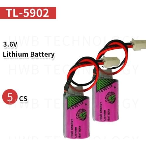 5pcs Original New For TADIRAN TL2150 TL-2150 1/2AA ER14250 14250 3.6V PLC Lithium Battery with KTS Plugs Free Shipping