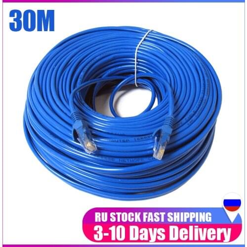 High Quality 30M Meter RJ45 CAT5 Internet Cable Lan Network Wire Internet Lead Cord Router Russia Express Shipping