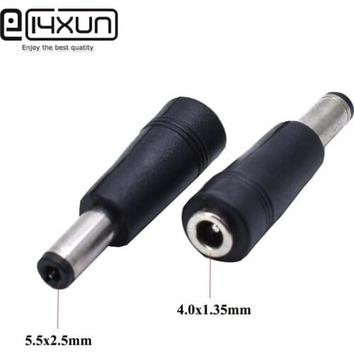 1pcs DC 5.5x2.5/5.5*2.5mm Male to DC 4.0*1.35/4.0 x 1.35 mm Female AC DC 5.5*2.5 Power Connector Adapter Laptor