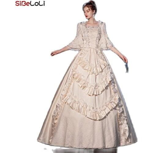 Marie Antoinette Princess Dress Period Ball Gown Reenactment Theater Dress Brocade Carriage Ball Gown Queen Dresses