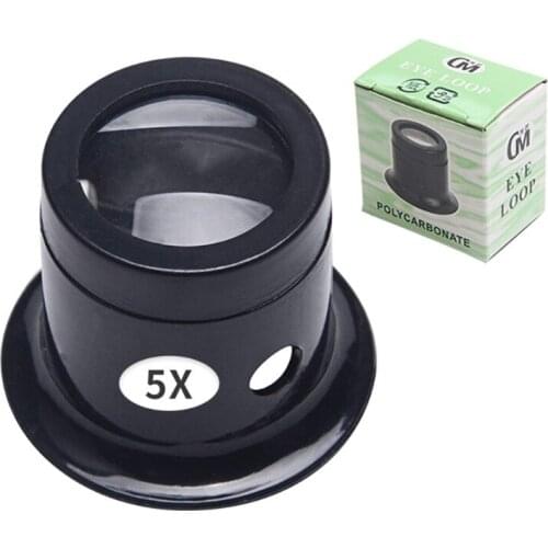 Jewelry Making Tools Portable Jewelry Loupe Magnifying Glass 3X/5X/10X /15X /20X Portable Monocular Magnifier Watch Lens
