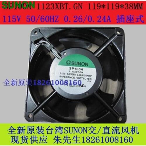 For Sunon fan SP100A 1123XBT.GN 12CM 12038 120*120*38MM 1238 115V socket industrial cooling fan