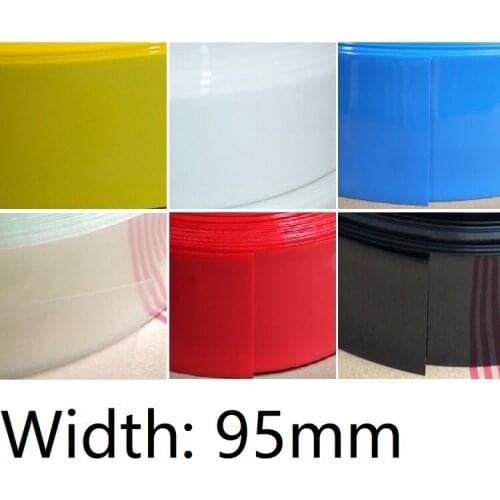 Width 95mm (Diameter 60mm) Lipo Battery Wrap PVC Heat Shrink Tubing Insulated Case Sleeve Protection Cover Flat Pack Colorful