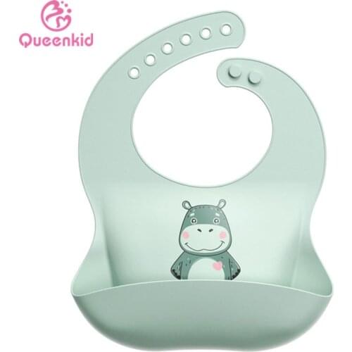 Silicone baby baby eating bib three-dimensional waterproof super soft meal pocket children kids large saliva pocket disposable