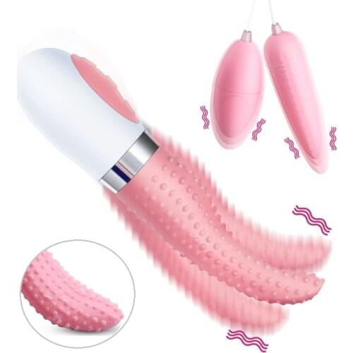 Magic tongue Vibrator Sex Toys for Woman Clit G spot Stimulate Vibrating Tongue Vibrator free gift 2*Vagina Balls clit vibrator