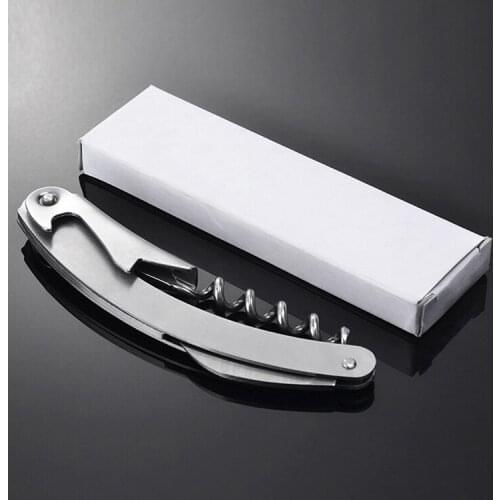 100pcs/lot Stainless Steel Wine Bottle Opener Personalized Waiters Corkscrews Promotional Item lin2366