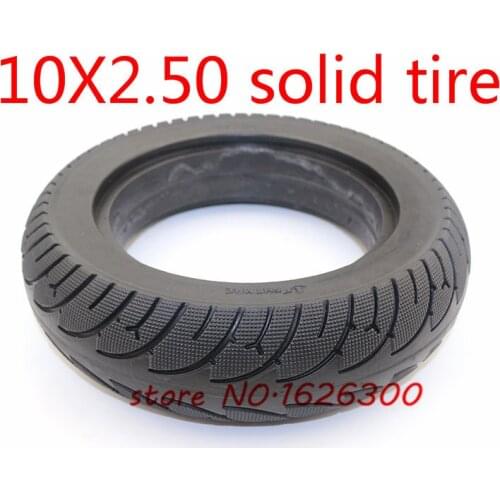 2PCS 10x2.50 Tubeless Wheel Tyre 10*2.50 Solid Tyre Non-Inflation Electric Scooter Tire for Electric Scooter Accessory