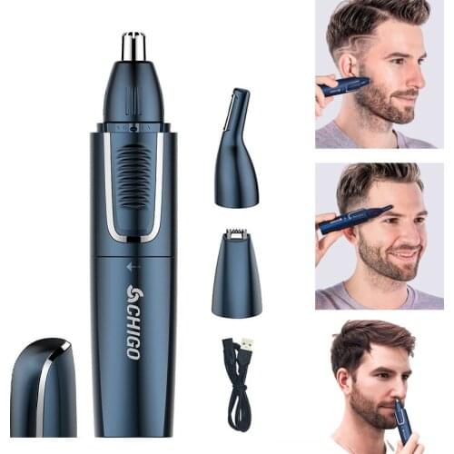 3 in 1 man rechargeable facial grooming kit trimmer nose&ear trimmer eyebrow trimmer electric Mustache Trimmer detail shaver